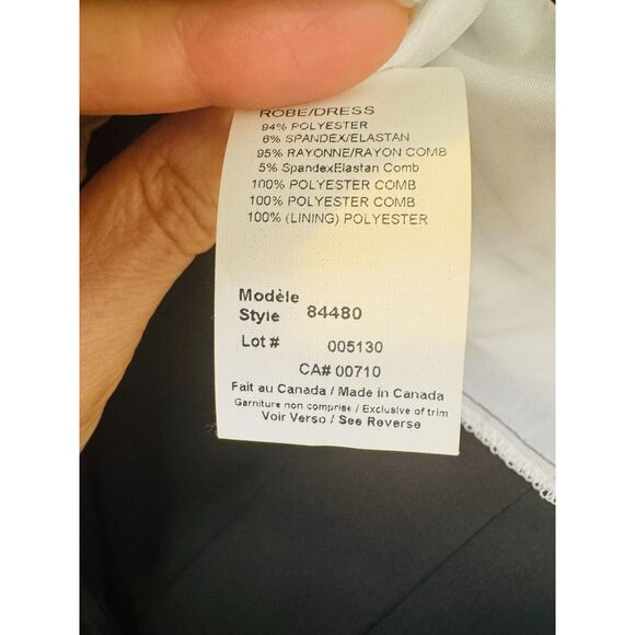 Joseph Ribkoff 8 Black Sequin Bodice Halter Dress - Picture 14 of 16